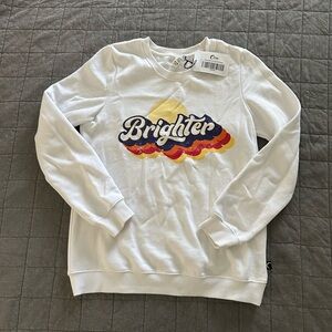 ZYIA Brighter Crewneck Pullover White (NWT)